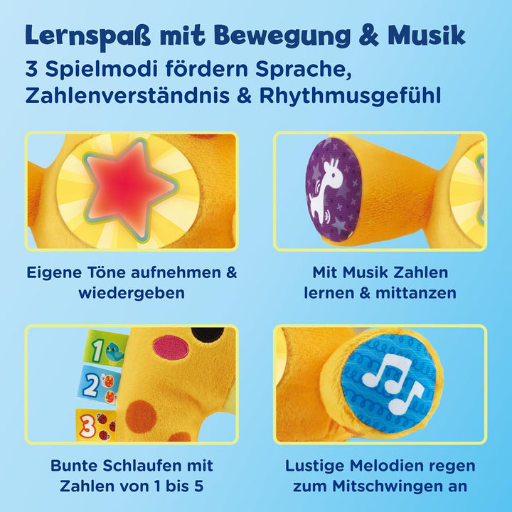Vtech Baby Tanz-mit-Mir-Giraffe – Interaktives, nachsprechendes Plüschtier mit Musik-, Zahlen- und A
