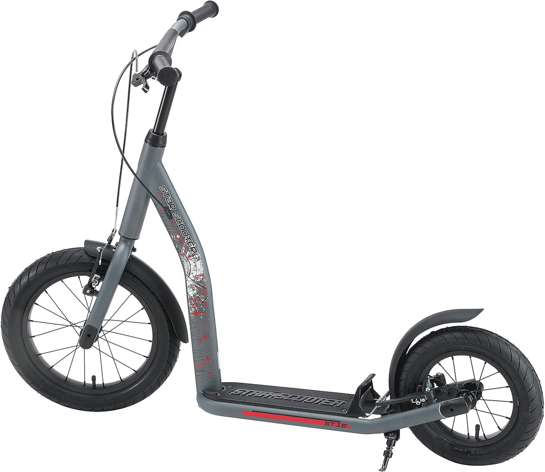STAR SCOOTER Kinder Tret Roller ab 8 Jahre | City Kick Scooter Luftreifen Höhenverstellbar 16 Zoll N