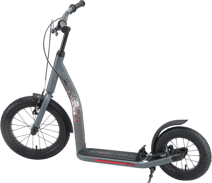 STAR SCOOTER Kinder Tret Roller ab 8 Jahre | City Kick Scooter Luftreifen Höhenverstellbar 16 Zoll N