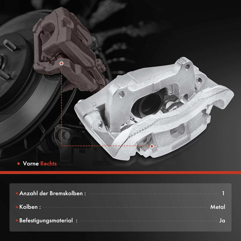 Frankberg Bremssattel Bremszange mit Halter Vorne Links Kompatibel mit XC90 I 275 2.4L-4.4L 2002-201