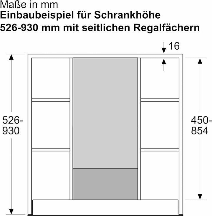 Bosch DWZ1IB6K1 Zubehör für Dunstabzüge, Kaminverlängerung, 45-85,4 cm Höhe, Made in Germany