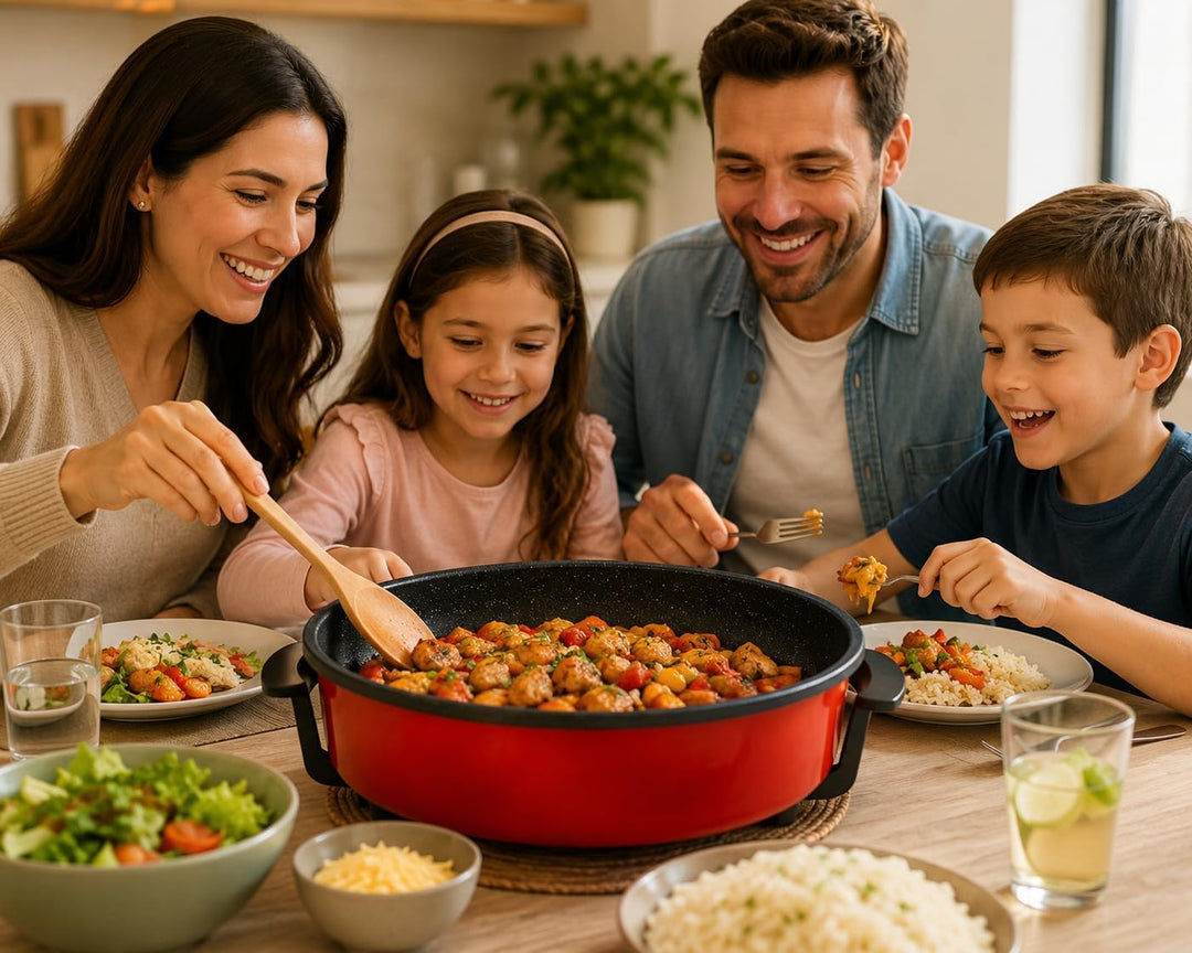 Royal Swiss® Elektrische Multifunktionspfanne 42 cm – 1500 W | Pizza, Paella, Grill, Pfannkuchen | A