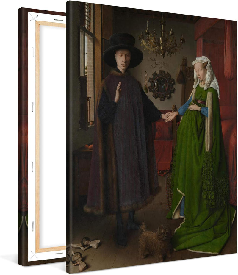 PICANOVA – Jan van Eyck – The Arnolfini Portrait 75x100cm – Bild auf Leinwand – Premium Kunstdruck A