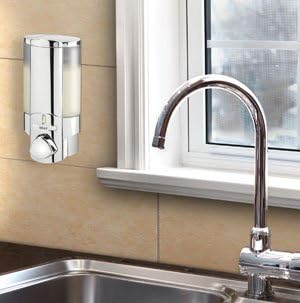 BETEC Aviva I Chrom Seifenspender mit Einer Kammer Wandmontage