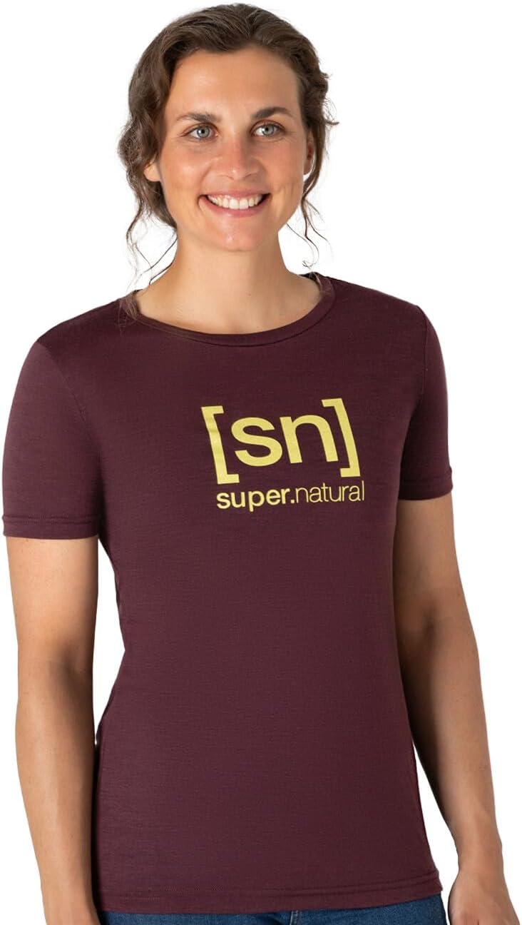 super.natural Pine Cone Tee Women M Wine Tasting-gold, M Wine Tasting-gold