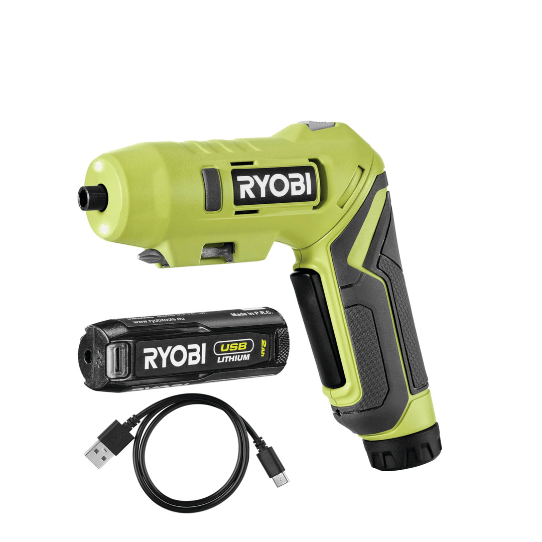 Ryobi Akku-Schraubendreher mit schwenkbarem Griff, 4 V (1 x 2,0 Ah) ONE+