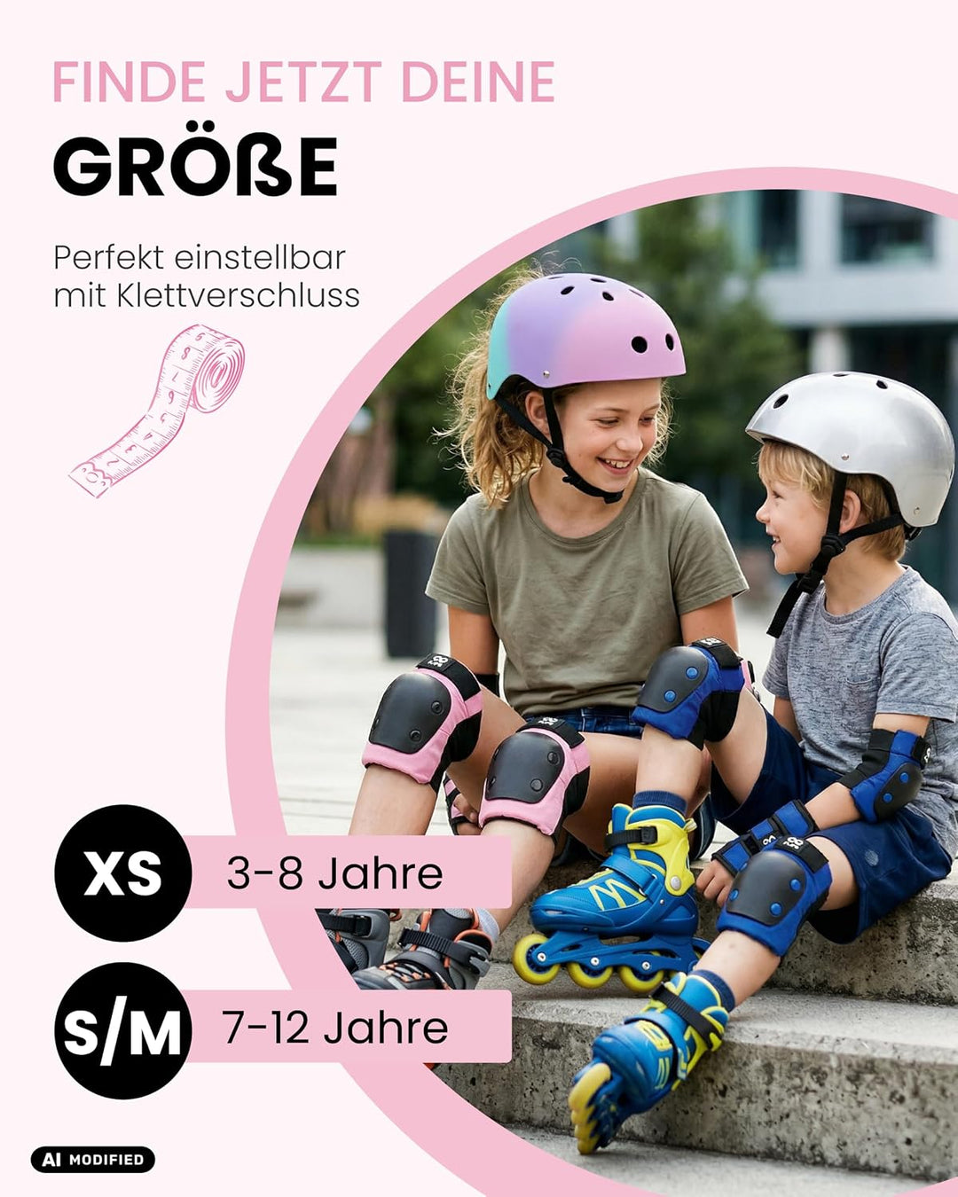 99FLIPS Protektoren Kinder Knieschoner Kinder 3 Jahre - Schoner Inliner Set - Schutzausrüstung - Kni