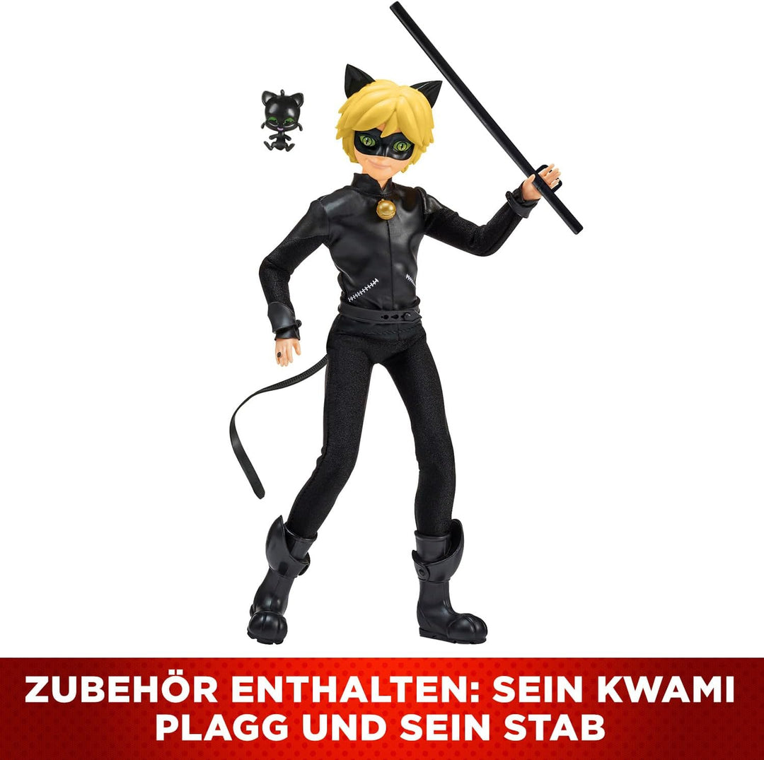 BANDAI - Miraculous Ladybug - Ankleidepuppe 26 cm - Cat Noir - P50002, Cat Noir