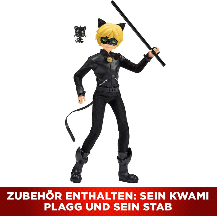 BANDAI - Miraculous Ladybug - Ankleidepuppe 26 cm - Cat Noir - P50002, Cat Noir