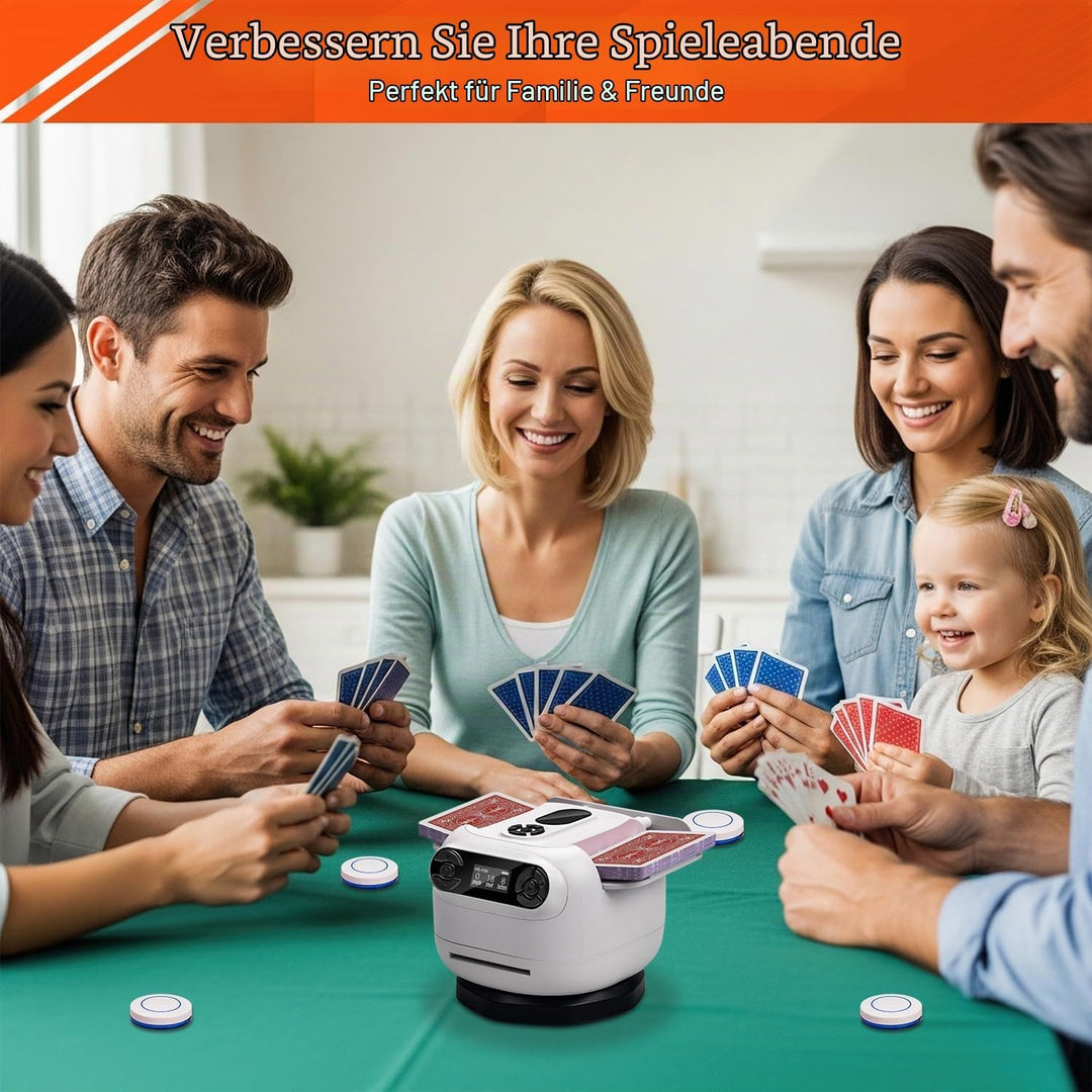 Automatischer Kartenmischmaschine und Austeiler 2-in-1, kartenmischer elektrische unterstützt 1-2 De