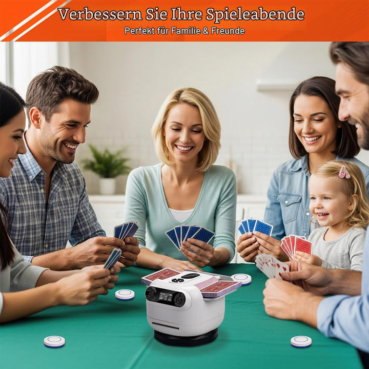 Automatischer Kartenmischmaschine und Austeiler 2-in-1, kartenmischer elektrische unterstützt 1-2 De