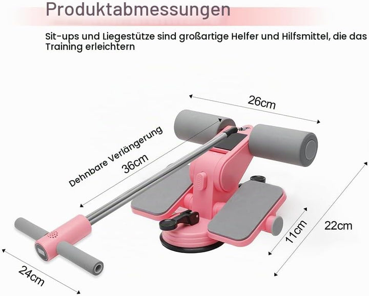 RANJIMA Tragbare Sit Up Bar, Bauchtrainer für Zuhause, Selbstsaugung Sit Up Trainingsgeräte Bodybuil