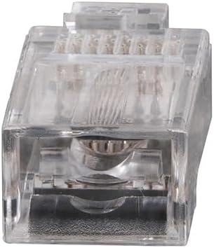Klein Tools VDV826-702 Modularer Datenstecker, RJ45, CAT5E, Durchgangsstecker, 50 Stück, Klar/Gold,