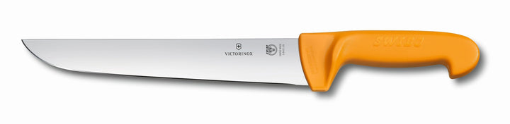 Victorinox Küchenmesser Swibo Blockmesser Normaler Schliff, 26 cm Klingenlänge, Nylon, Schwarz,