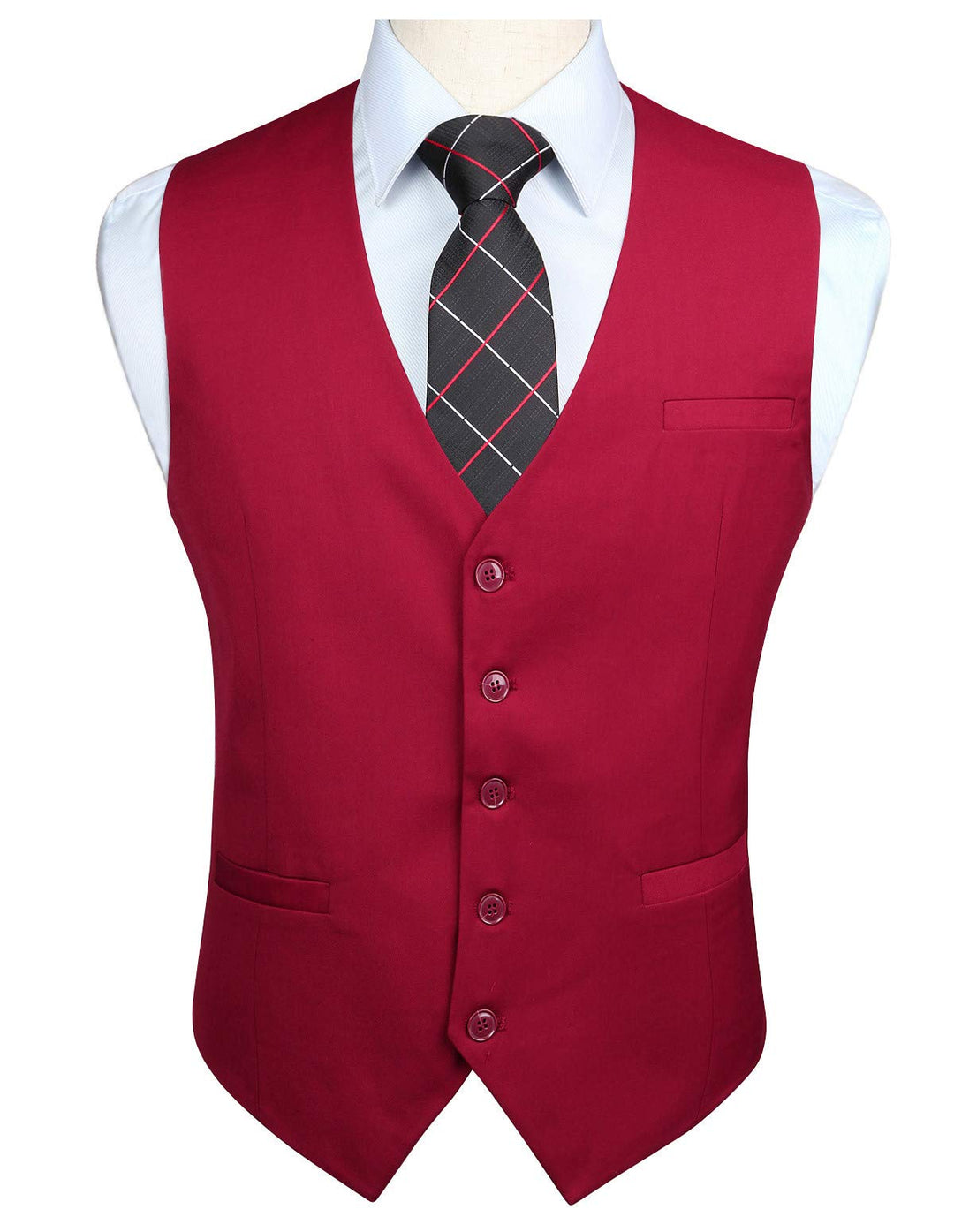 Enlision Anzugweste für Herren Formelle Einfarbige Weste Hochzeit Elegant Anzugwesten Business Weste