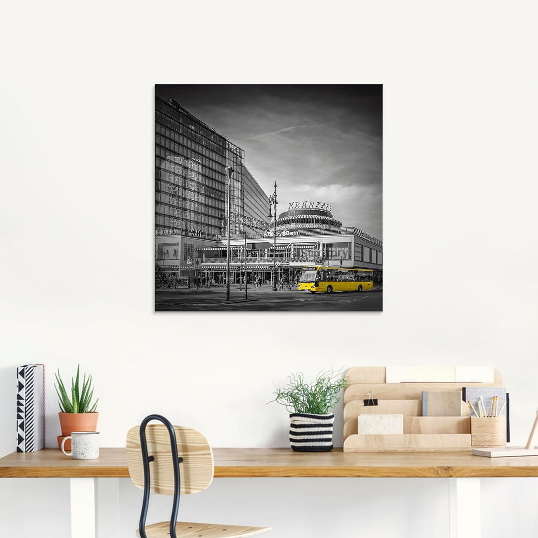 ARTland Glasbilder Wandbild Glas Bild einteilig 30x30 cm Quadratisch Deutschland Berlin City West Sc