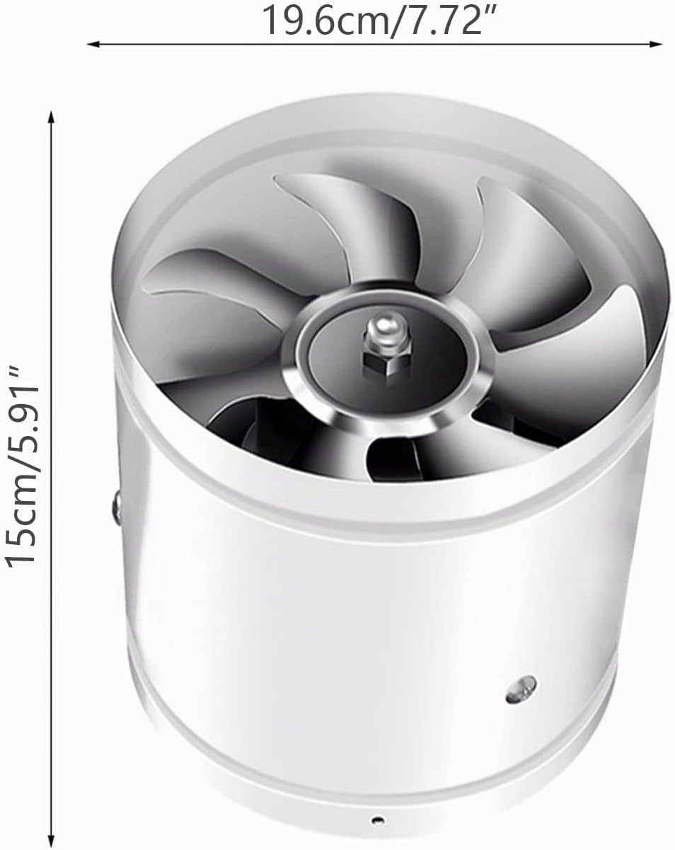 Abluftventilator 200mm Inline Rohrventilator, 1000m³/h Abluft Zuluft Rohrlüfter Industrielüfter Ener