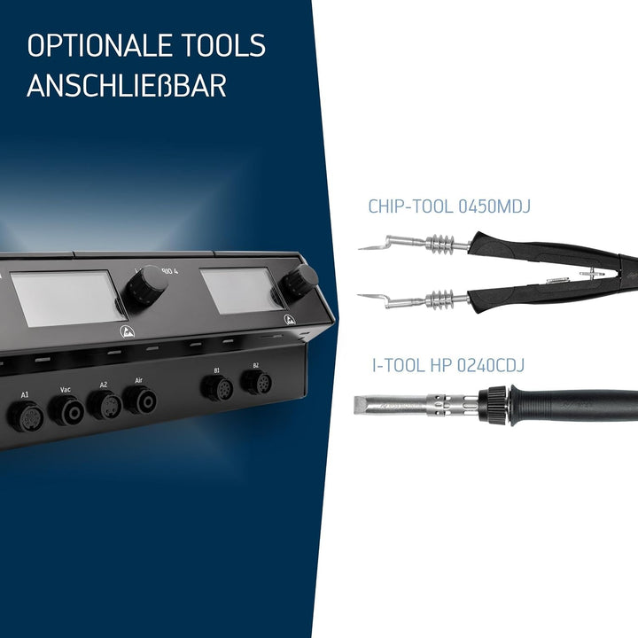 ERSA i-CON VARIO 4 MK2 ESD Mehrkanal Löt- und Entlötstation 500 Watt mit i-TOOL AIR S + i-TOOL MK2 +