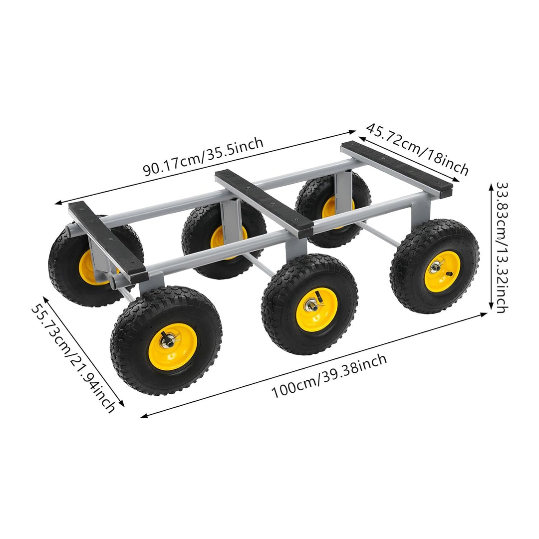 6 Rad Geländewagen, Bodenstehend 1200 lbs Kapazität Schwerlast Möbelwagen, für Häusern, Logistik, De