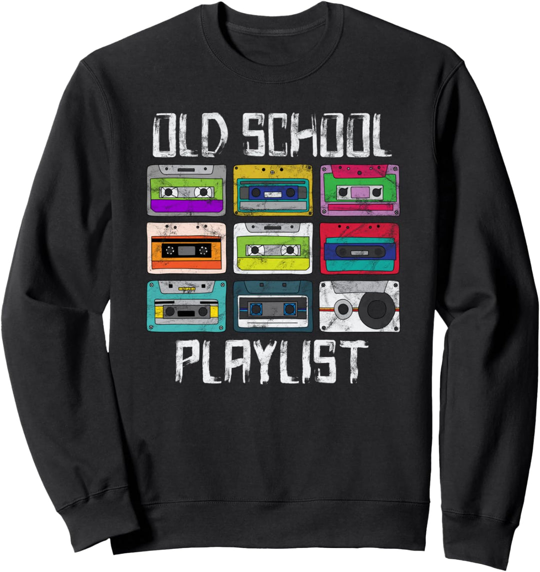 Kassetten Musik Retro 80s Old School Playlist Sweatshirt