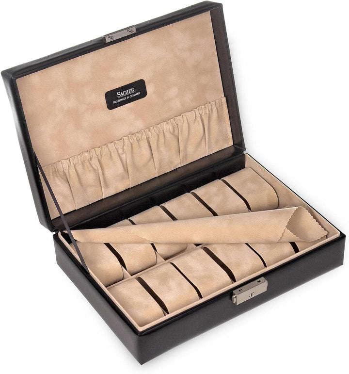 SACHER Uhrenetui für 12 Uhren new classic/schwarz (Leder)
