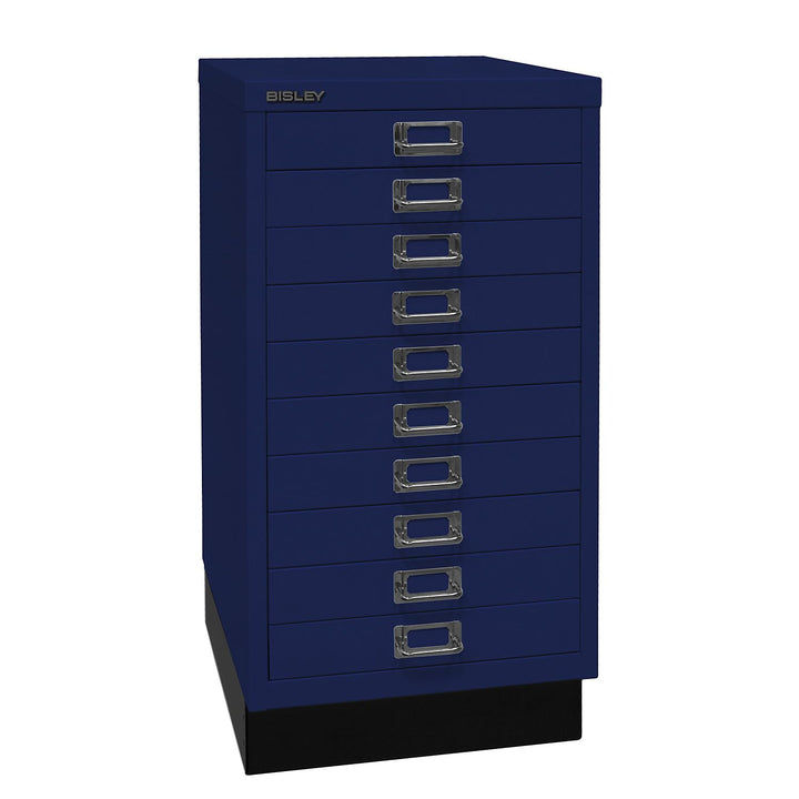 BISLEY MultiDrawer, 29er Serie mit Sockel, DIN A3, 10 Schubladen, Metall, 639 Oxfordblau, 43.2 x 34.