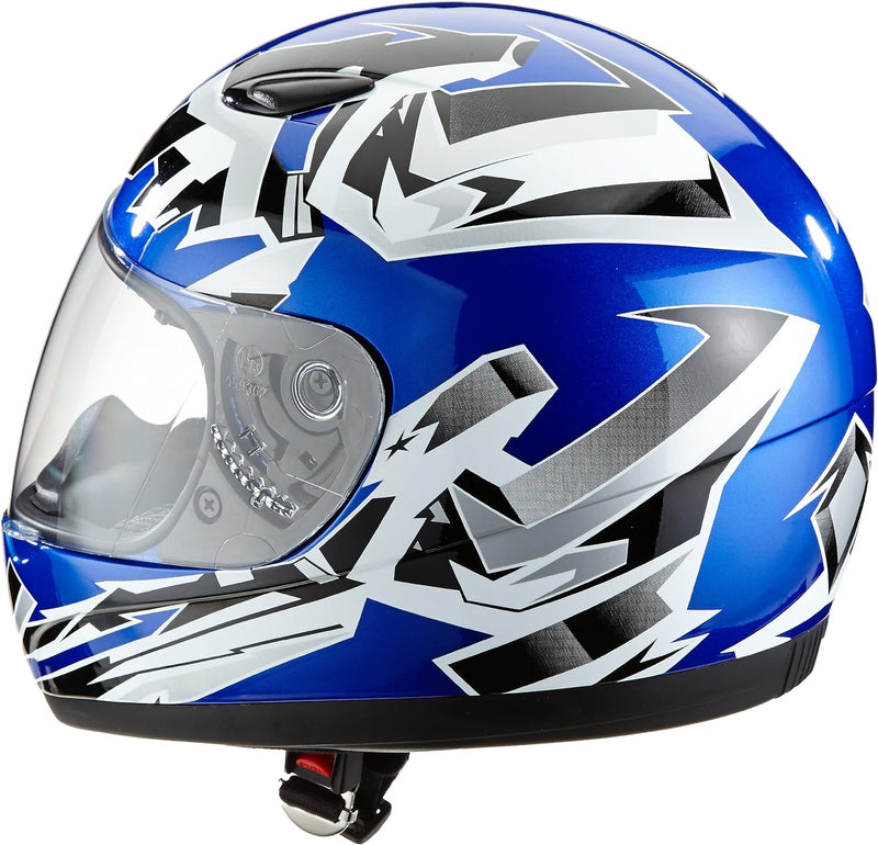 Protectwear SA03-BL-XS Kinder Motorradhelm, Integralhelm, Grösse XS (YL 52-53cm), Blau/Weiss XS (You