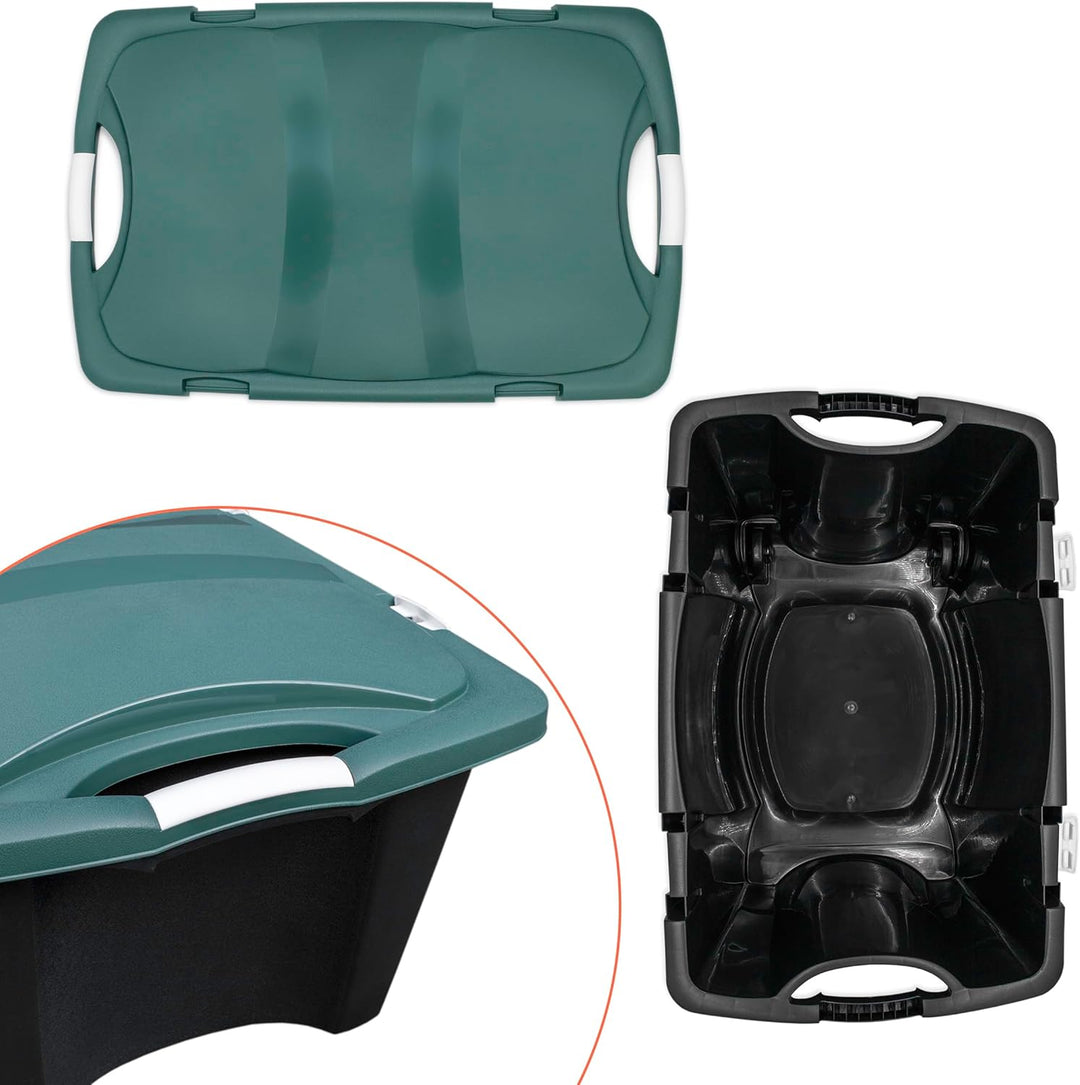 Spetebo Jumbo Allzweckbox 120 Liter mit Rollen - auch als Gartenbox und Spielzeugbox nutzbar