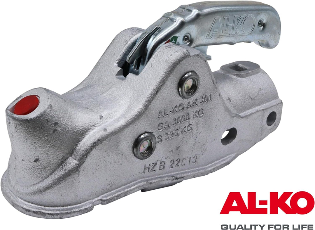 p4U AL-KO Zugkugeklupplung Kugelkupplung AK 301 3000 kg Guss Profi 50 mm Rundrohr 1221746 Alko
