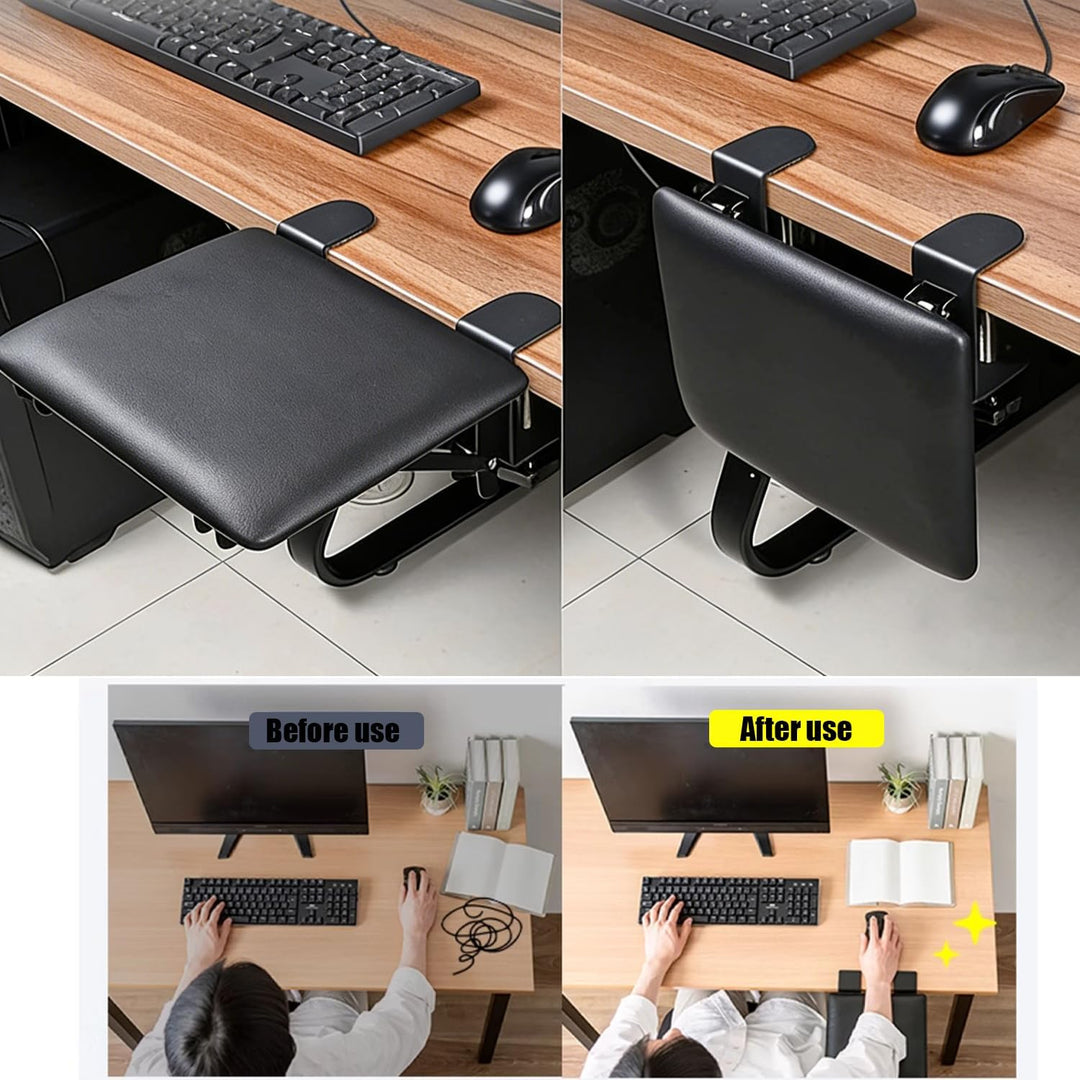 Armauflage Schreibtisch,Schreibtisch Verlängerung,Ergonomische Klappbare Computer-Schreibtischarmleh
