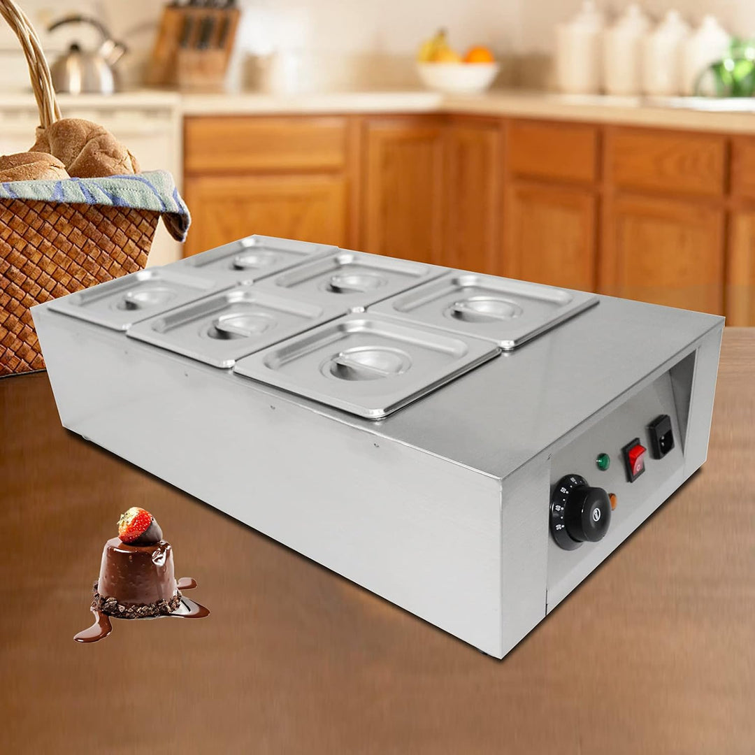 6 Schmelztiegel Edelstahl Schokoladen Schmelzmaschine Chocolate Melter Schokolade SchmelzgeräT Schok