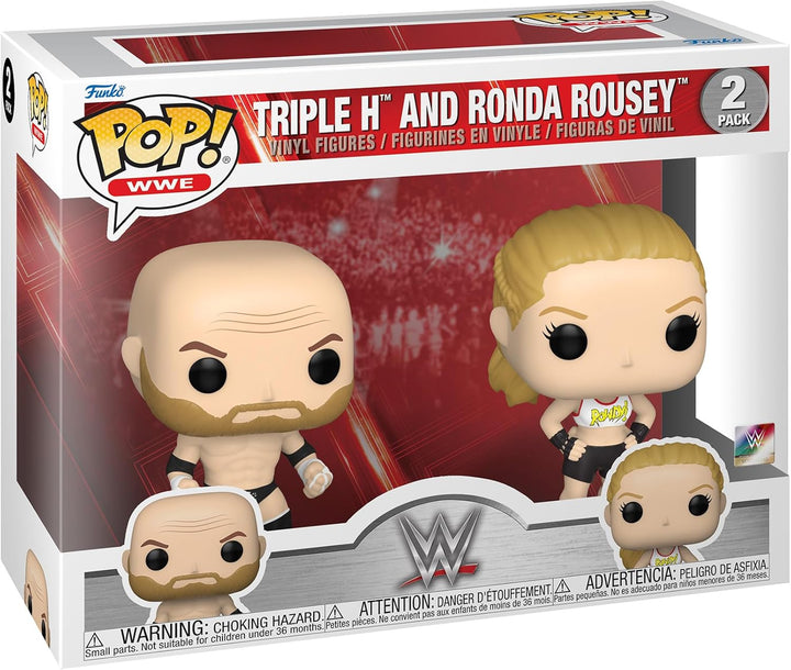 Funko POP! WWE: Rousey and Triple H & Rousey H - Vinyl-Sammelfigur - Geschenkidee - Offizielle Hande