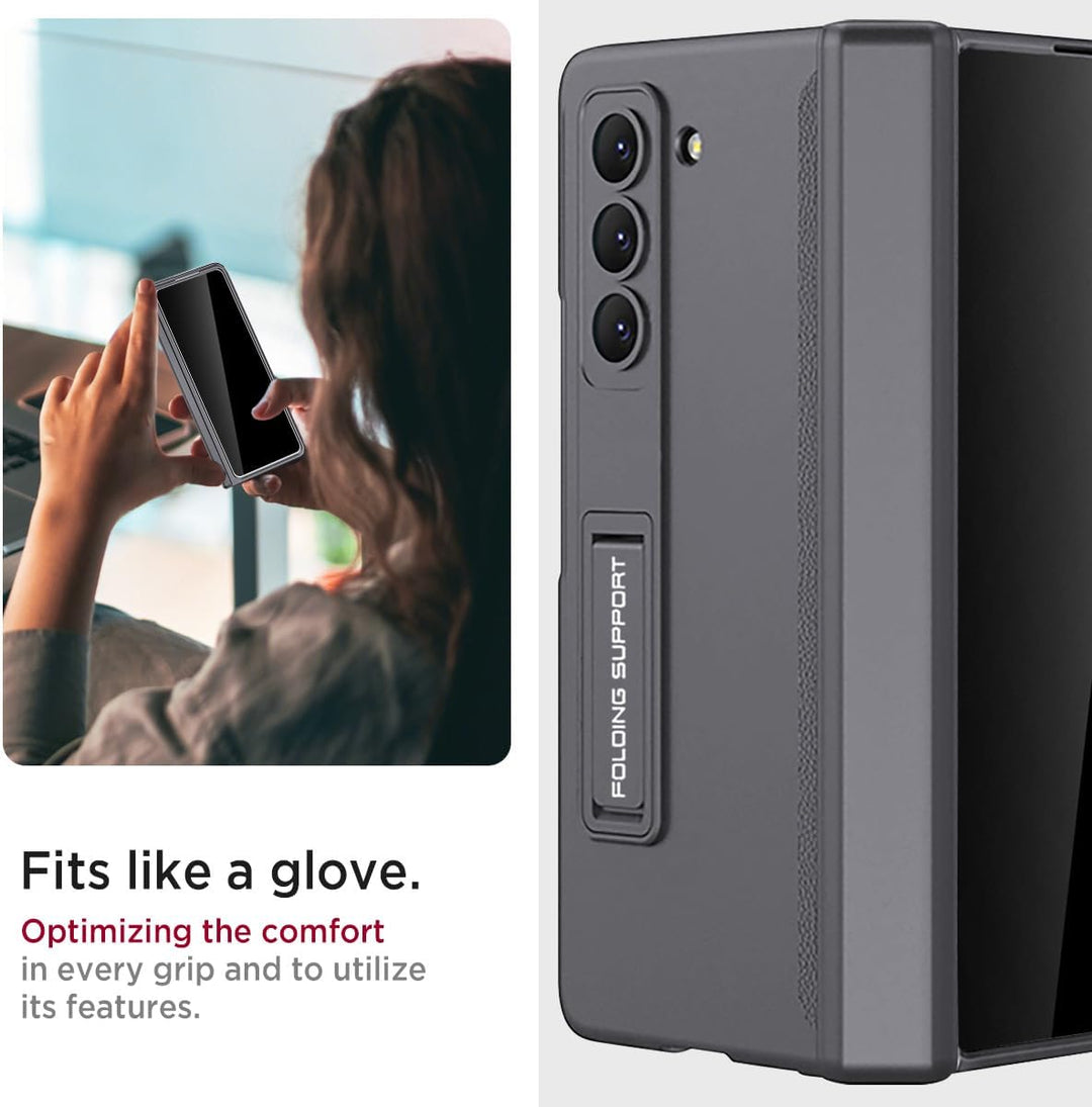 Miimall Kompatibel mit Samsung Galaxy Z Fold 5 Hülle mit Displayschutz Anti-Peeping+Magnetischer Sch