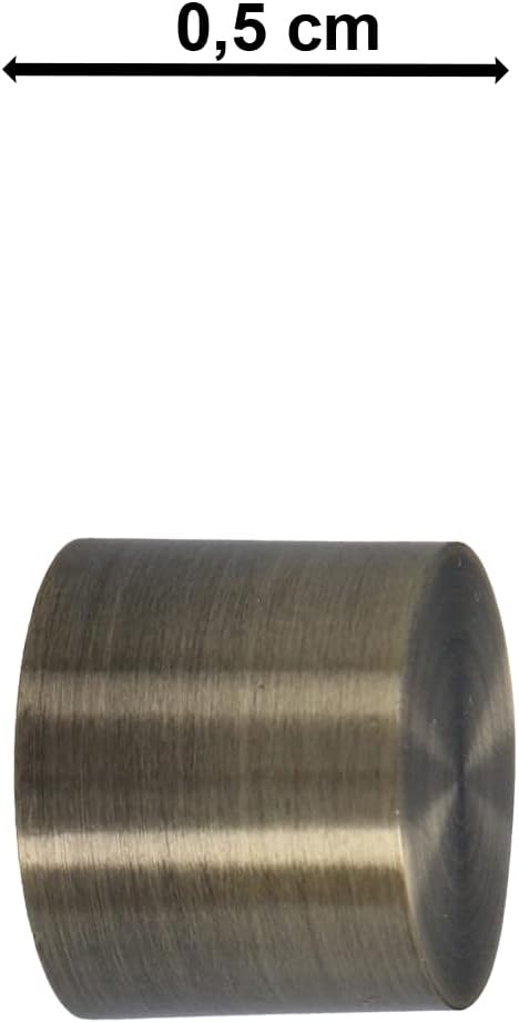 Sento 25/16mm Metall Gardinenstange Vorhangstange 2-läufig Messing Antik Classic 200 cm (2 Stangen 2