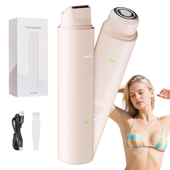 2026 Neu Intimrasierer für Frauen,2-in-1 Doppelkopf elektrischer rasierer damen,Wiederaufladbar wass