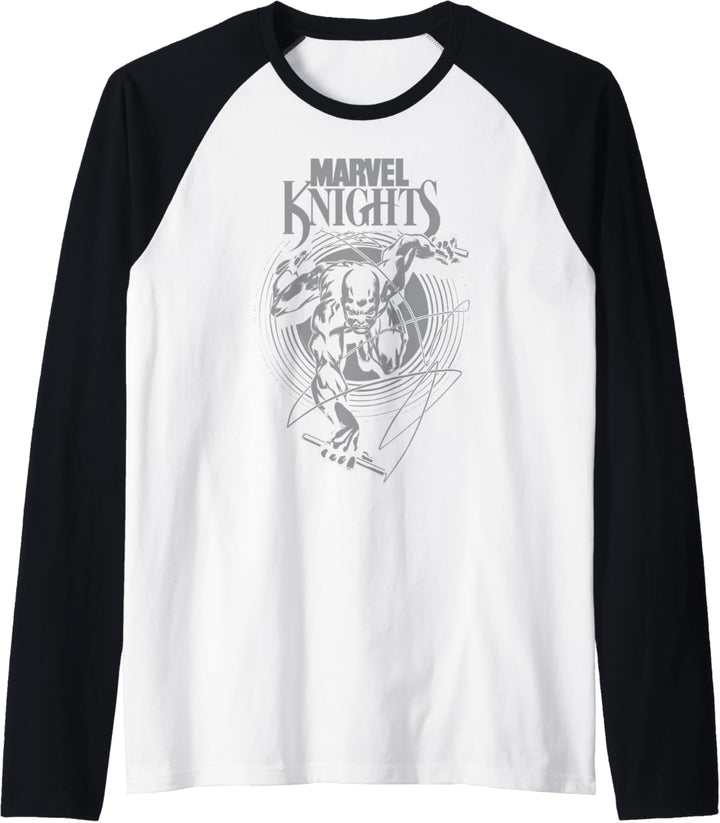 Marvel Knights Daredevil Tonal Action Shot Logo Raglan
