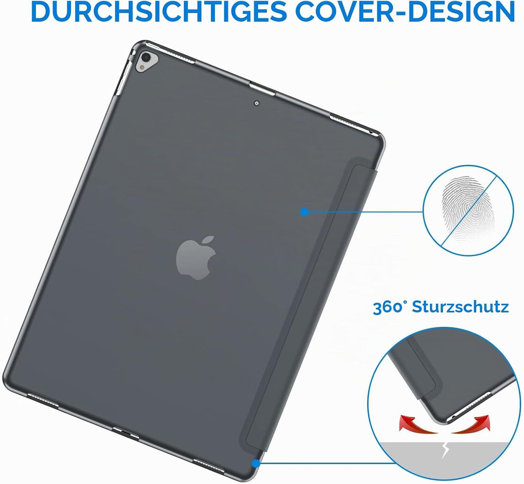 JETech Hülle für iPad Pro 12,9 (1. und 2. Generation, Modell 2015 und 2017), Schutzhülle mit Auto Sc