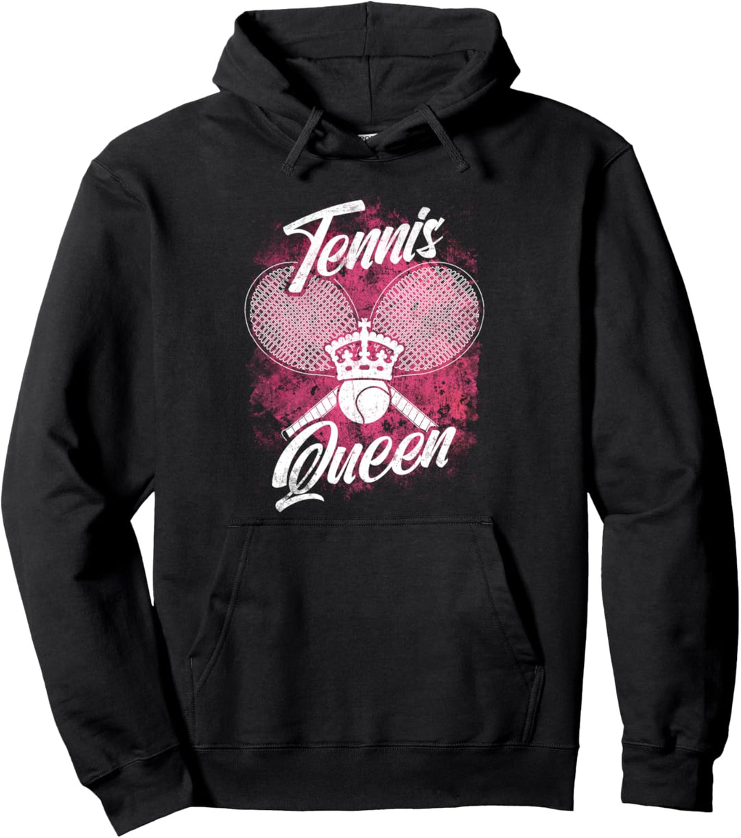 Tennis Spielerin Tennisspielerin Tennisschläger Tennis Queen Pullover Hoodie