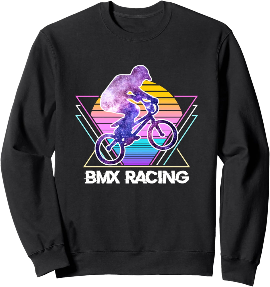 BMX Fahrrad Racing Sport Retro Vintage Vaporwave 90er Biker Sweatshirt