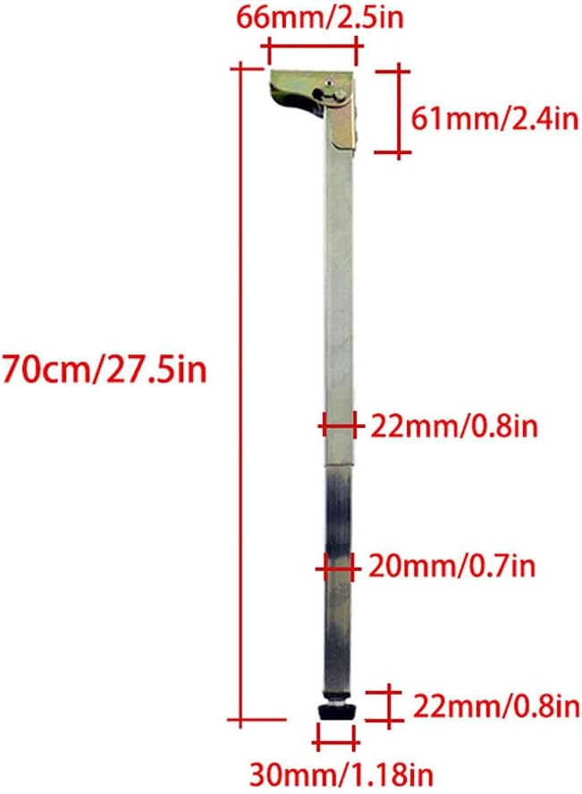 WANLI Tischbeine, ausziehbar, zusammenklappbar, aus Edelstahl, Esstisch, Tischbeine, höhenverstellba