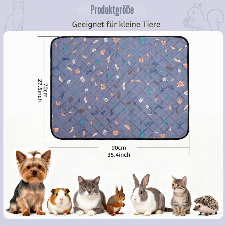 2 Stück PIPI Pads 90x70cm für Meerschweinchen, wasserdichte &amp; rutschfeste Unterlage mit 4 Lagen, sup