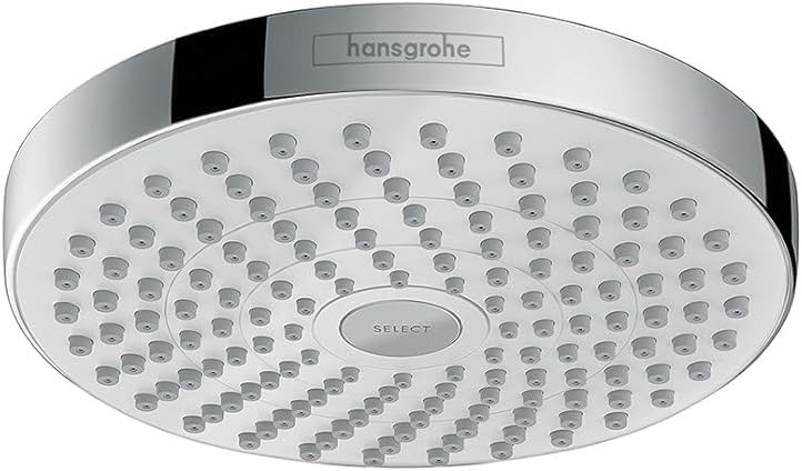 hansgrohe Croma Select S 180 Duschkopf, Kopfbrause mit 2 Strahlarten, Weiss/Chrom 2 Strahlarten Weis