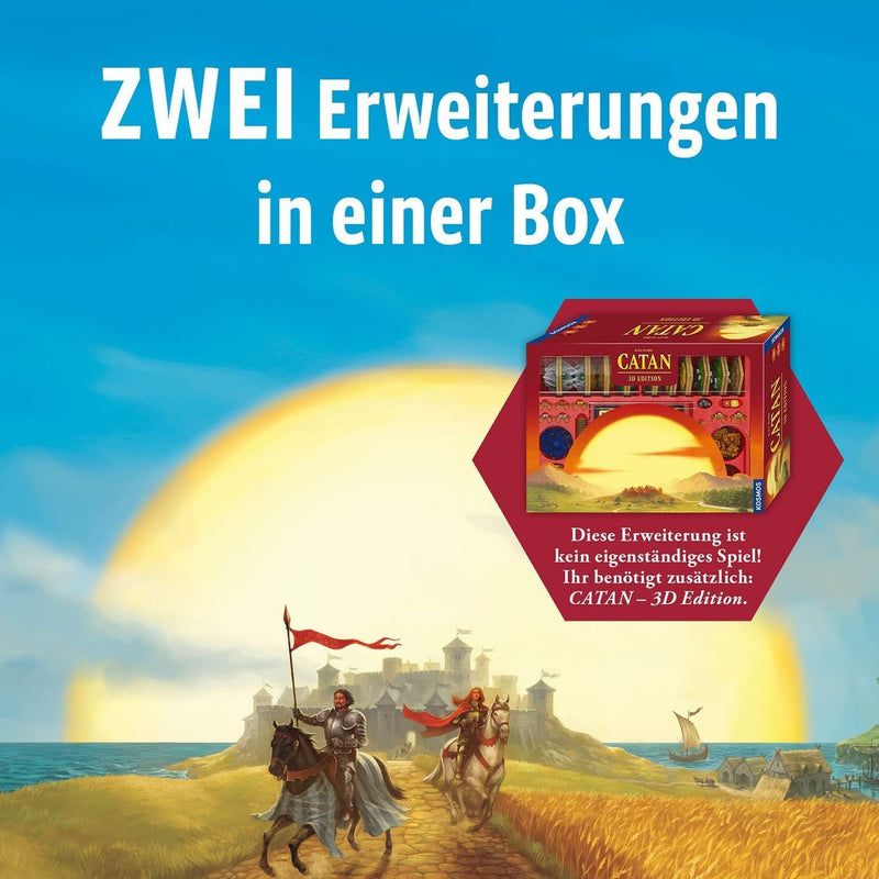 KOSMOS 683337 Catan 3D Erweiterung - Seefahrer + Städte & Ritter, Erweiterung zur Catan 3D Edition f