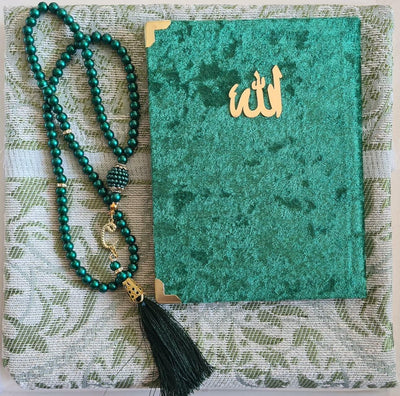 Sajadah Koran Tasbeeh islamisches Geschenkset für Ramadan, Hajj, Umrah, Hochzeit, Geburt, Mevlid Mus