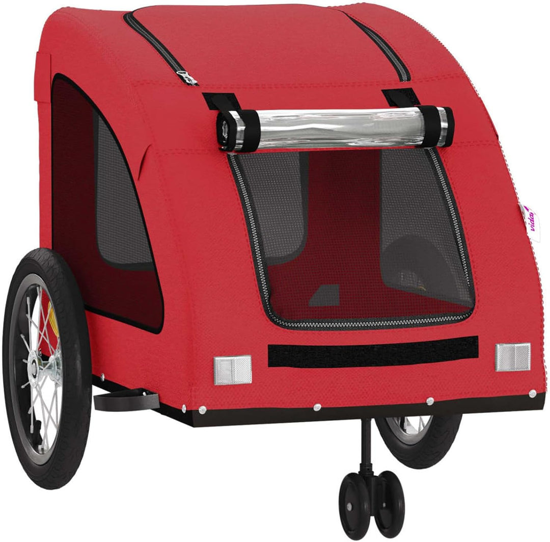 Gecheer Fahrradanhänger für Hunde, Robustes Oxford-Gewebe und stabiles Eisen, wasserdichter Hundetra