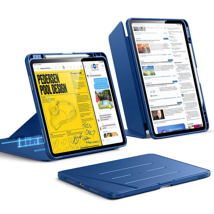 ESR für iPad Pro 13 Zoll Hülle (M5/M4) 2025/2024, Vertikaler Ständer, Multi-Winkel, Ultra-stabile Hü