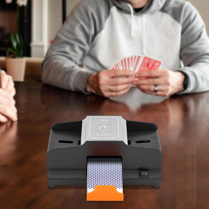 Kartenmischmaschine Elektrische Kartenmischer Mischmaschine Karten für Poker, UNO, Blackjack