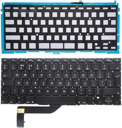 Padarsey Tastatur mit Hintergrundbeleuchtung für MacBook Pro 15 Zoll A1398 2013 2014 2015 Retina W/S