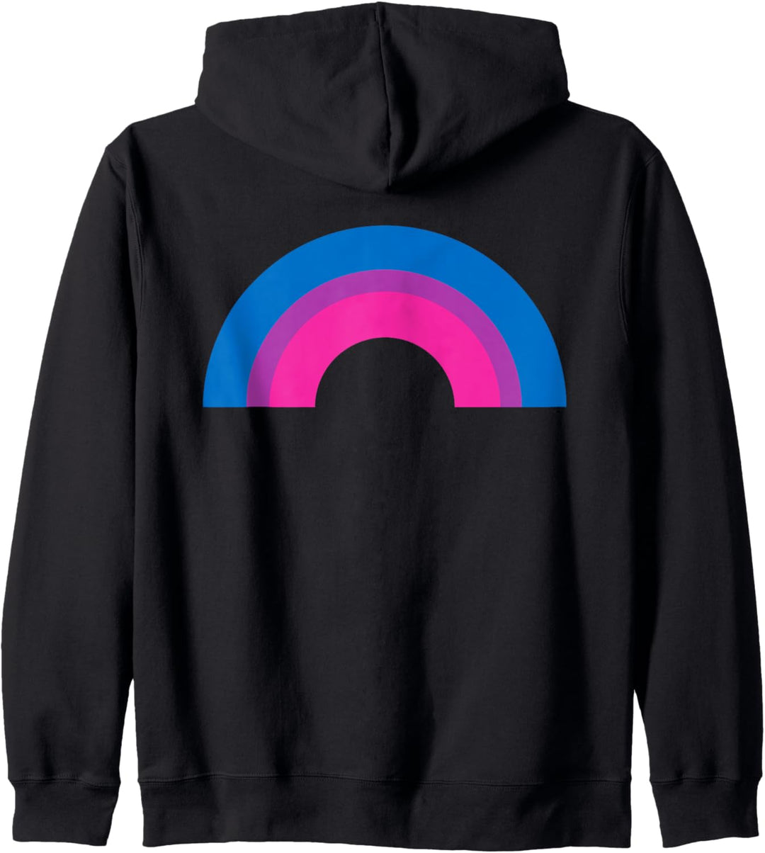 Bisexueller Stolz, Regenbogen mit Bisexualität Flaggen Farben Kapuzenjacke