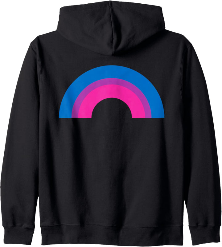 Bisexueller Stolz, Regenbogen mit Bisexualität Flaggen Farben Kapuzenjacke
